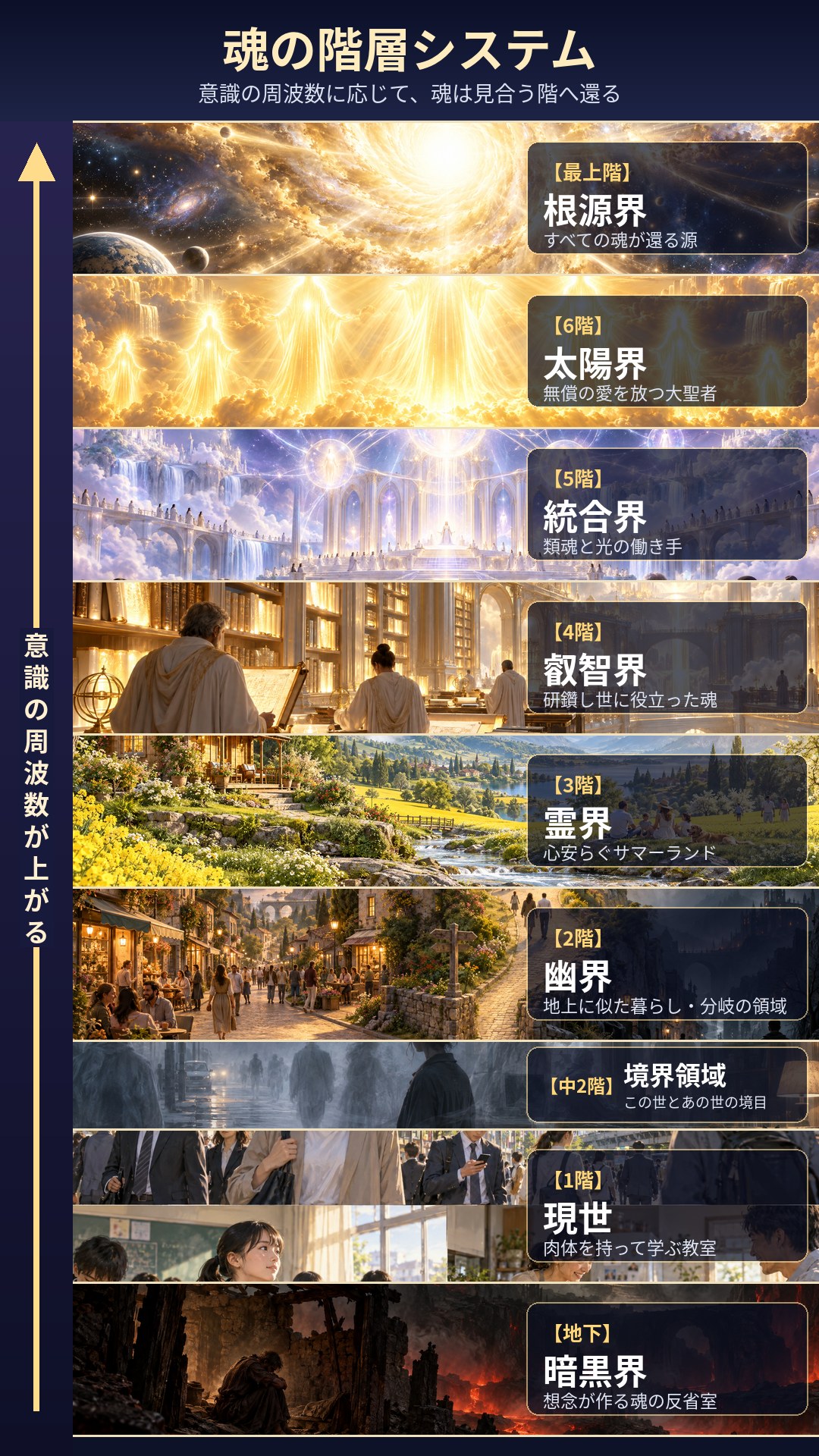 【図解】魂の階層システム:宇宙の巨大なビルディング